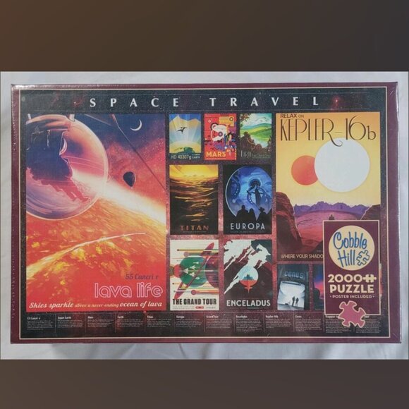 Cobble Hill Space Travel 2000pc. Puzzle w Poster Sealed - Picture 2 of 3